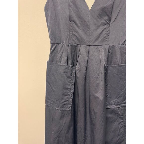 TRACY REESE Scalloped Neckline Double V Sleeveless Dress, Black, Sz 6 - Picture 4 of 13